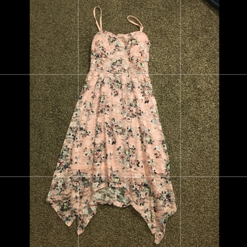 Pink floral summer dress